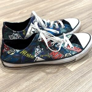 Converse DC Batman Comic Print Canvas Sneakers size 8 men/ 10 women